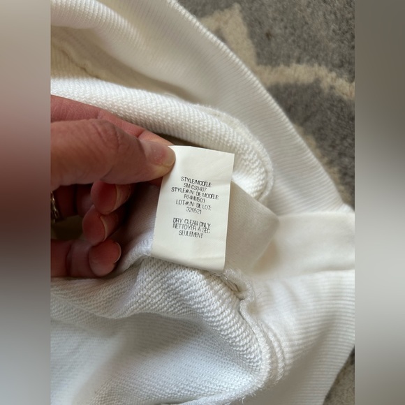 Women’s Extra Large White Helmut Lang Short Sleeve Hoodie - Picture 6 of 8